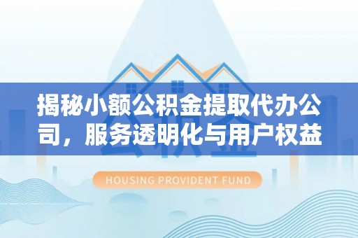 元阳揭秘小额公积金提取代办公司，服务透明化与用户权益保障