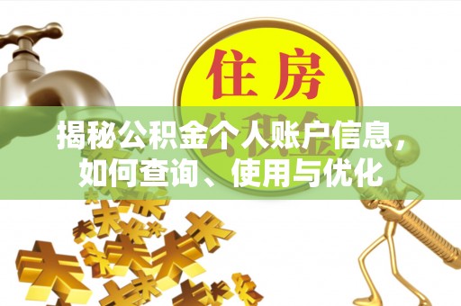 元阳揭秘公积金个人账户信息，如何查询、使用与优化