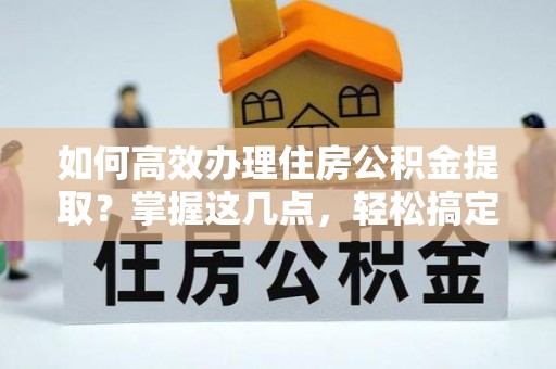 元阳如何高效办理住房公积金提取？掌握这几点，轻松搞定！