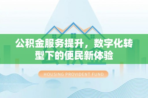 元阳公积金服务提升，数字化转型下的便民新体验