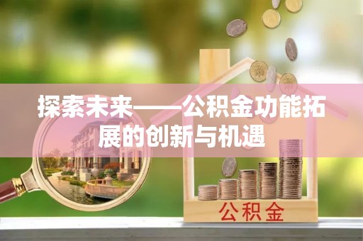 元阳探索未来——公积金功能拓展的创新与机遇