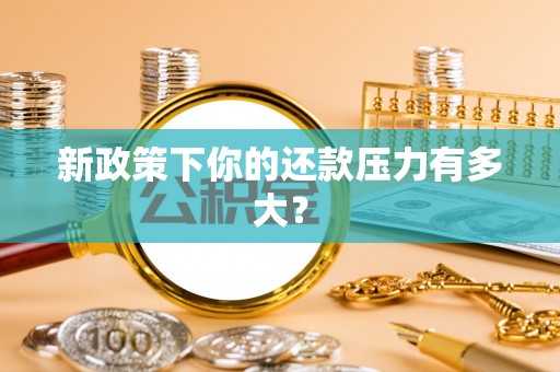 元阳新政策下你的还款压力有多大？